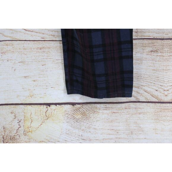 Cato EST 1946 Womens Plus Size 24W Curvy Plaid Pants 29" Inseam Gray Maroon - Picture 9 of 10